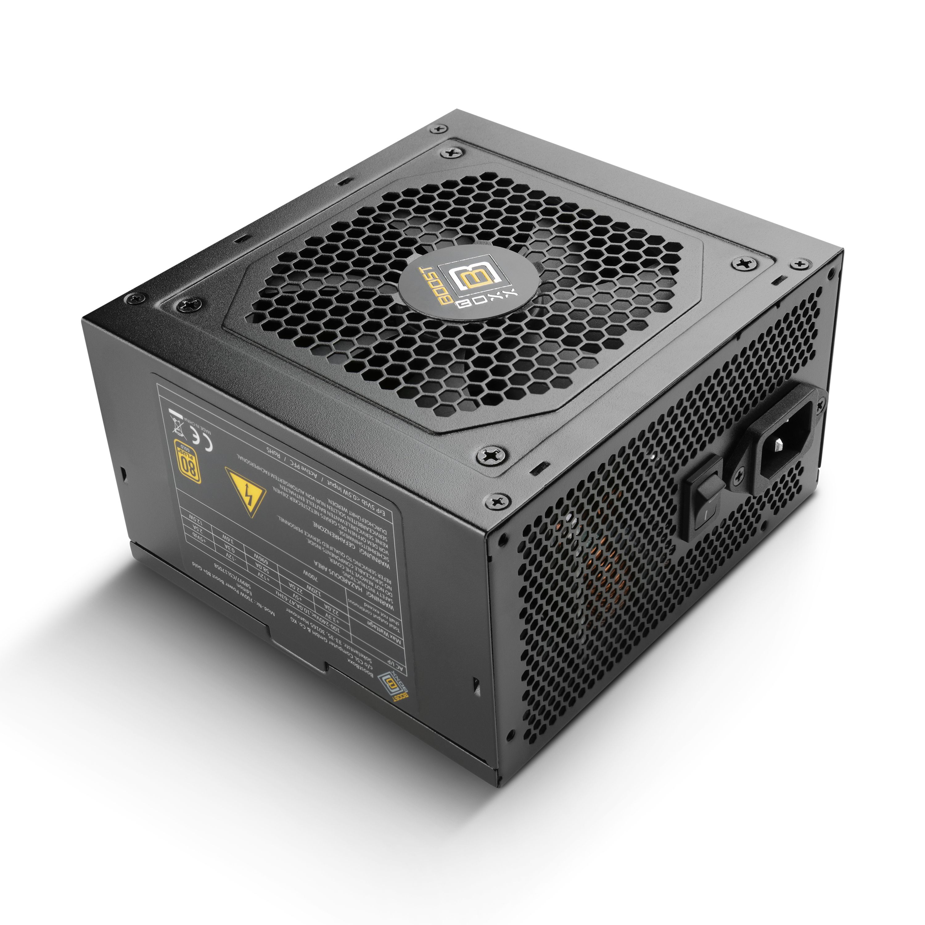 700 watt BoostBoxx Power Boost, 90% efficiency, 80 Plus Gold