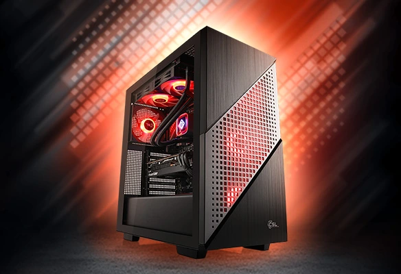 BoostBoxx Julius Tower: Powerful WQHD gaming with Ryzen&trade; 7 8700F, RX 9060 XT &amp; water cooling. 3 year warranty included!