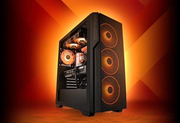 BoostBoxx Gamestar PC: Ultimate gaming power with Ryzen 7800X3D and a Geforce RTX 5080. Experience 4K gaming and more - discover now!