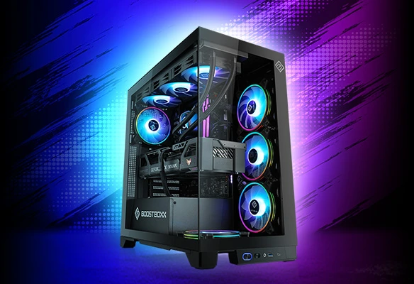 Experience mighty gaming power for Cyberpunk 2077: 'Phantom Liberty' in Ultra HD 4K with the BoostBoxx GameStar PC NEON X!