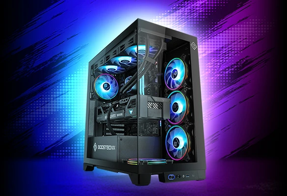 Experience Cyberpunk 2077 'Phantom Liberty' in uncompromising UHD 4K - with the BoostBoxx Gamestar PC NEON Z!