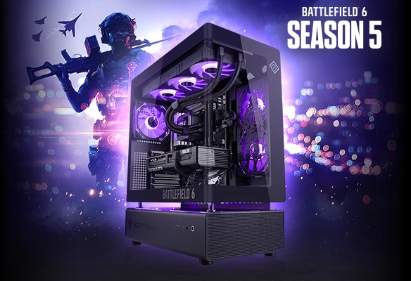 GameStar PC BF6 Extreme Ex: Ryzen 7 9800X3D &amp; RTX 5080. Ultimate 4K high-end performance, including LCD water cooling and the BF6 game. Now available at BoostBoxx!