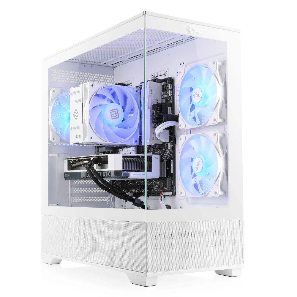 RTX 5060 Ti Gaming PC BoostBoxx White Build 7330