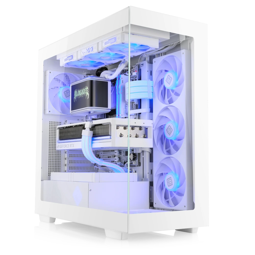 RTX 5090 Gaming PC BoostBoxx White Build 7370 - HollaDieWaldfee Edition