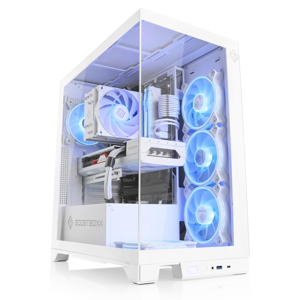 RX 9060 XT Gaming PC BoostBoxx White Build 7130