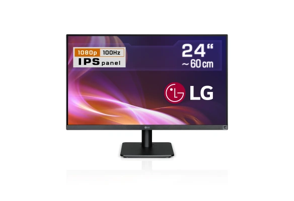 The LG 24BA400-B is a 24" IPS monitor with 16:9 Full HD display | Home Office