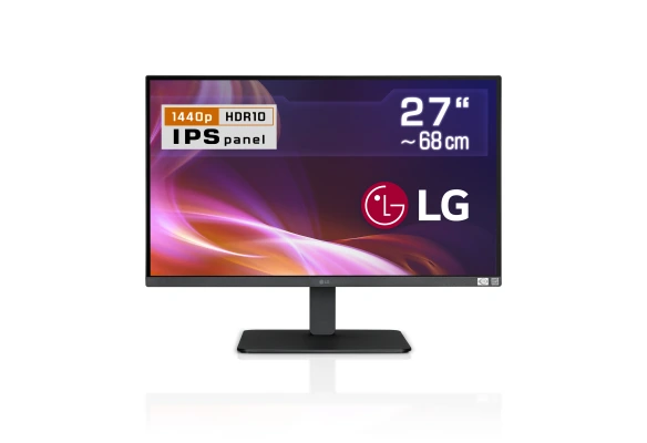 The LG 27BA45QB-B is a 27" monitor with 16:9 WQHD display | 99% sRGB color space | Home Office
