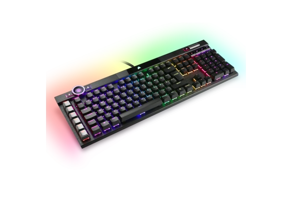 Corsair K55 Tastatur &ndash; mit 3-Zonen-RGB-Beleuchtung, programmierbaren G-Tasten, Multimedia-Hotkeys, Anti-Ghosting, Rollover-Funktion, Handballenauflage