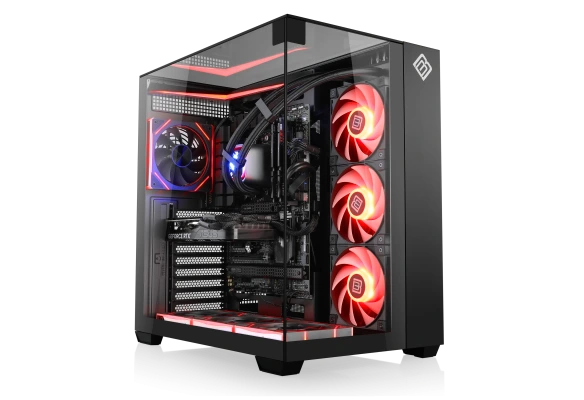 High-end WQHD gaming PC with Ryzen 7 7800X3D processor, water cooling and GeForce RTX 5070 graphics. Get ready for next-gen gaming!