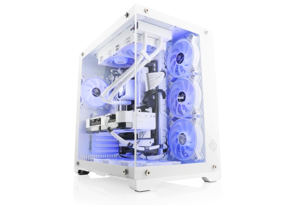 A gamer PC in a white look with Intel&reg; Core&trade; i5-14600KF, 32 GB DDR5 RAM and GeForce&reg; RTX 5070 for ultimate power!