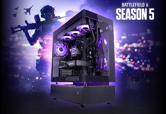 GameStar PC Battlefield 6 Pro : Ryzen 7 5700X et RTX 5060. Avec refroidissement &agrave; eau Deepcool &agrave; &eacute;cran LCD, gravure laser BF6 et code de jeu ! Disponible d&egrave;s maintenant chez BoostBoxx.