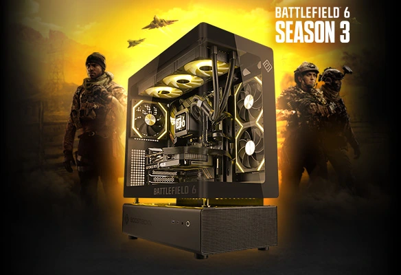 PC gaming Gamestar Battlefield 6 avec RTX 5060 et Ryzen 7 5700X. Excellent nombre d'images par seconde en Full HD et WQHD, 32 Go de RAM, SSD de 1 To, &eacute;clairage ARGB et refroidissement par eau.