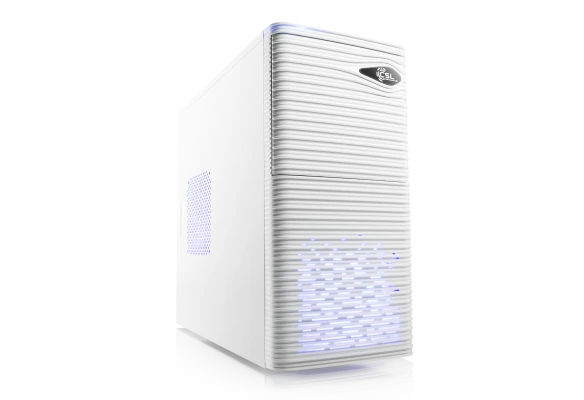 Design blanc, forte puissance de jeu : le BoostBoxx White Build 7280 avec processeur AMD Ryzen&trade; 5 et graphique GeForce RTX 5060 OC !