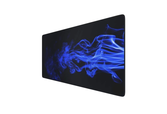 CSL Titanwolf Blue Smoke XXL Tapis de souris, noir | Tapis de souris de jeu &agrave; prix r&eacute;duit | 90,0 &times; 40,0 &times; 0,3 cm | Sous-couche antid&eacute;rapante en caoutchouc