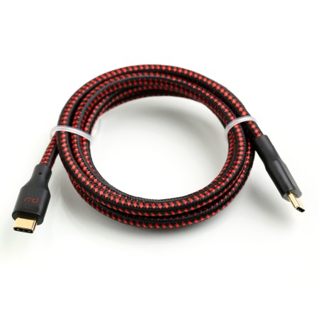USB 3.1 Gen2 C Male, 1,0 m, schwarz/rot