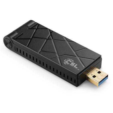 WLAN USB-Stick 1200 MBit/s (600 MBit/s @ 2,4 GHz) - CSL AX1800 + USB-Extension