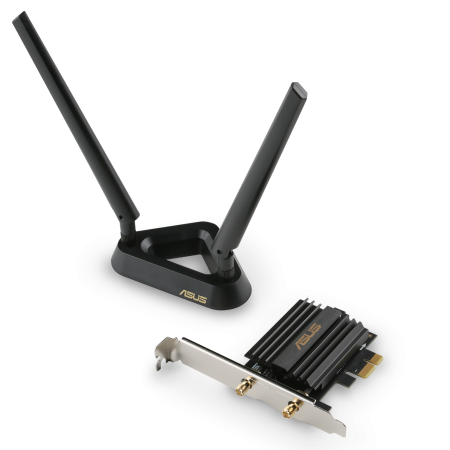 WLAN PCIe Karte 2402 MBit/s (600 MBit/s @ 2,4 GHz), Bluetooth 5.0 -  ASUS PCE-AX58BT 