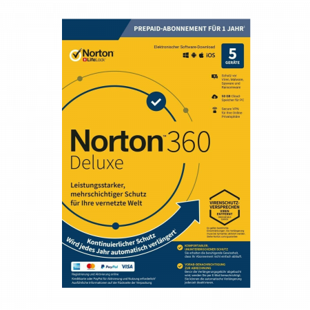 Norton Security Deluxe 360 - 5 Lizenzen