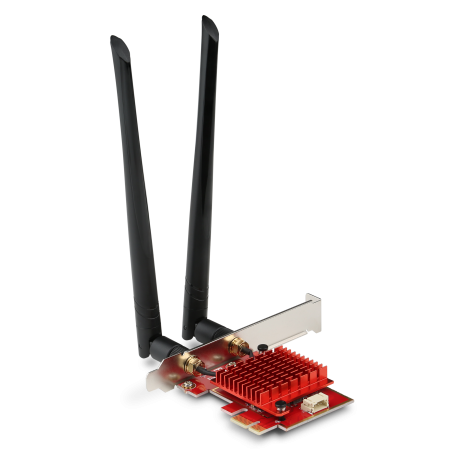 WLAN PCIe Karte 2400 MBit/s (600 MBit/s @ 2,4 GHz), Bluetooth 5.0 - CSL PAX-2400