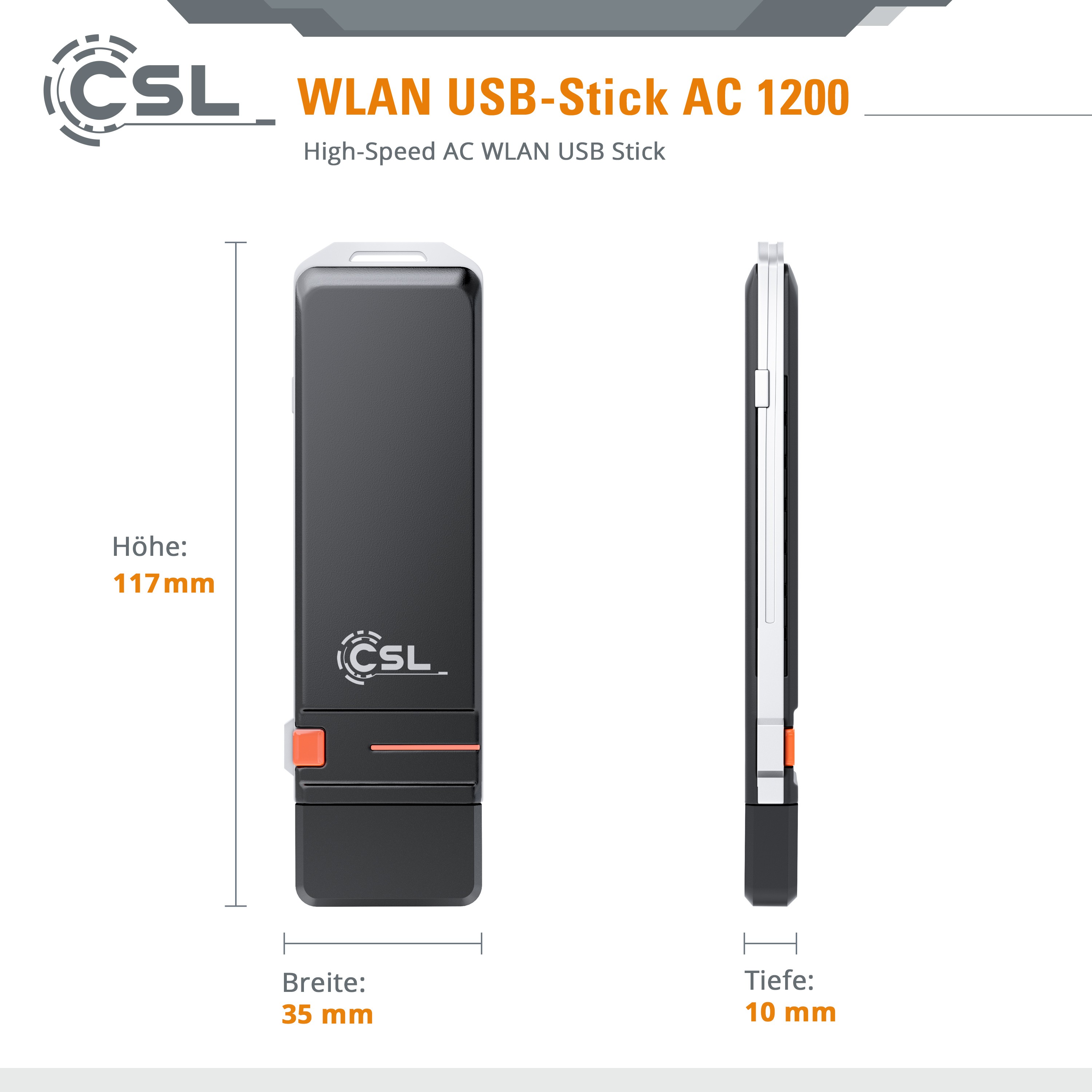 Csl Net Wlan Usb 3.0 Stick Drivers WLAN USB-Stick 867 MBit/s (400 MBit/s @ 2,4 GHz) - CSL AC1300 + USB
