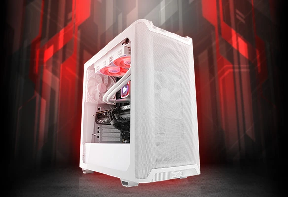 Der HandOfBlood PC - Der Ballermann ist ein leistungsstarker 4K Gaming-PC mit Radeon&trade; RX 9070 XT Grafikkarte.