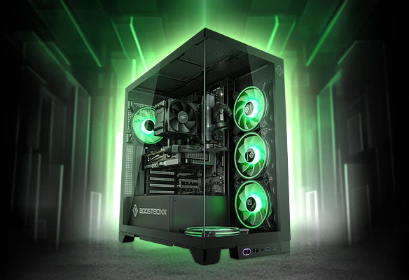 Der BoostBoxx Pietsmiet Booty Call ist ideal f&uuml;r Full HD-Gaming. Mit der AMD Ryzen 7 8700F CPU, 32 GB DDR5-RAM, GeForce RTX 5060 und 1000 GB M.2 SSD liefert sie satte Power!