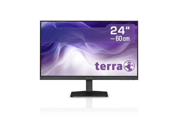 Ein moderner 23,8-Zoll Full HD-Monitor, der sich durch sein rahmenloses Design und seine VA-Paneltechnologie auszeichnet.