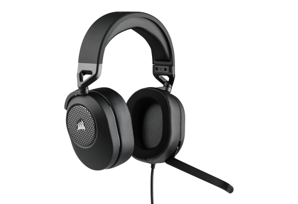Corsair HS65 SURROUND Gaming-Headset - Carbon. 50mm Neodym-Treiber, iCUE-Software, Dolby Audio 7.1 Surround Sound