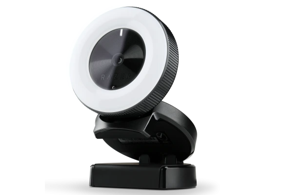 Leichtgewichtige, qualitative gute Razer Kiyo Webcam mit integriertem Mikrofon und RightLight.