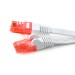 10x 2m Flachband Patchkabel Cat6, weiß/rot