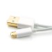 microUSB auf USB 2.0 Kabel, 0,5 m, weiß