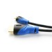 microHDMI auf HDMI 2.0 Kabel, 1,5 m, schwarz/blau