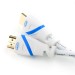 HDMI 2.0 Kabel, 1,5 m, weiß/blau