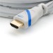 HDMI 2.0 Kabel, 1,5 m, weiß/blau