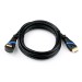 HDMI 2.0 Kabel, gewinkelt, 7,5 m, schwarz/blau