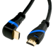 HDMI 2.0 Kabel, gewinkelt, 1,5 m, schwarz/blau
