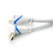 HDMI 2.0 Kabel, gewinkelt, 5 m, weiß/blau