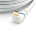 HDMI 2.0 Kabel, gewinkelt, 5 m, weiß/blau