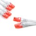 10x 2m Flachband Patchkabel Cat6, weiß/rot