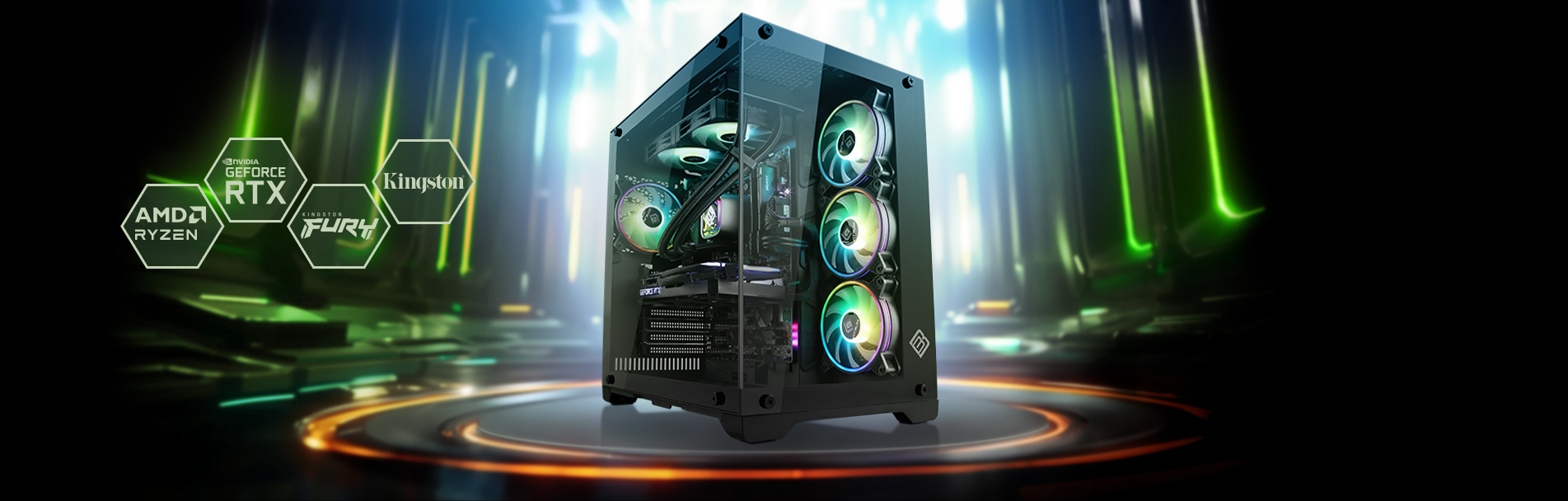 Die BoostBoxx Advanced 3465 liefert satte Gaming-Power! GeForce RTX 4060 Ti, AMD Ryzen 5 5600X CPU, 32 GB DDR4-RAM und 1000 GB SSD .