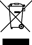 WEEE Richtlinie Symbol (Abfalltonne durchkreuzt mit Balken)