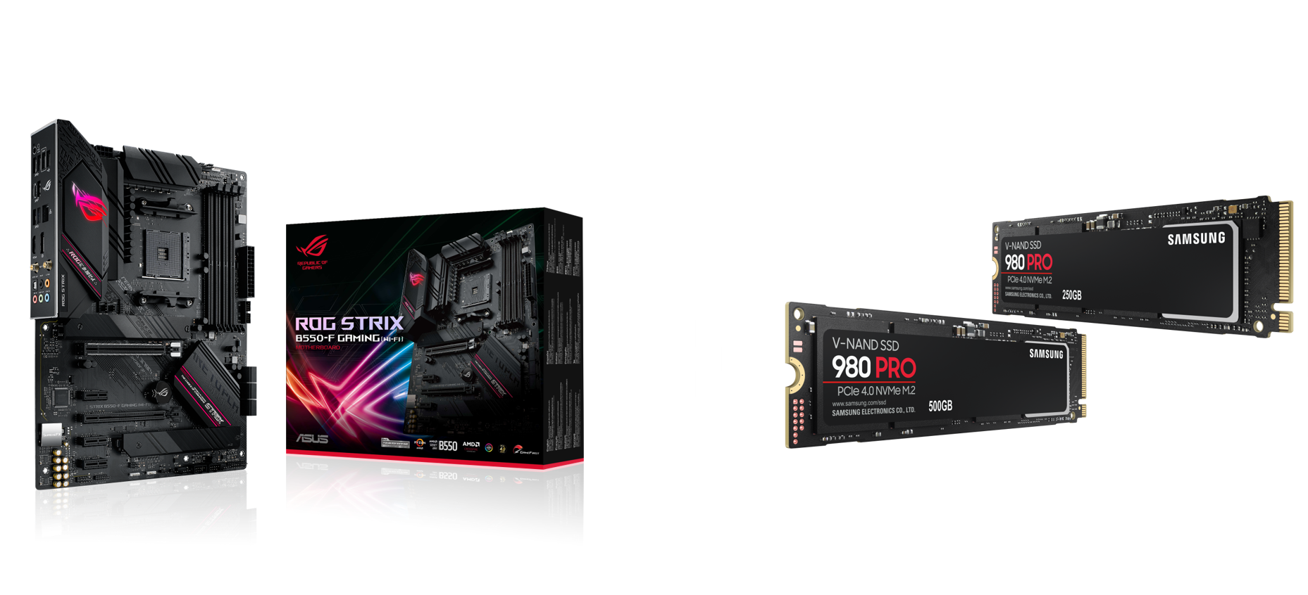 ASUS B550 Mainboard + Samsung 980 PRO SSD-Bundle