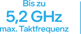 Bis zu 5,2 GHz max. Taktfrequenz