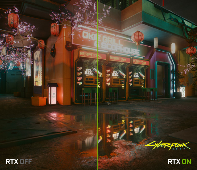 Raytracing: Cyberpunk 2077 - On Off
